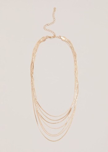 Phase Eight Gold Mutli Chain Fine Jewellery Gold USA | 0835796-HP